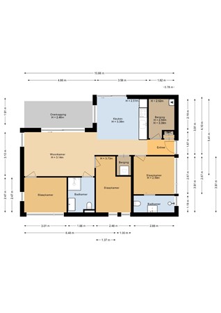 Plattegrond - Nieuwesluisweg 1A712, 4511 RG Breskens - FotoXperience-Woningfotografie-Begane grond - 2D.jpg